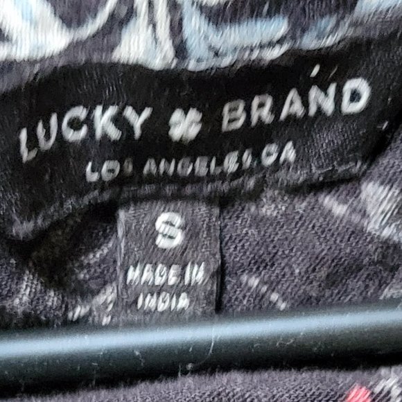 Lucky Brand Cold Shoulder Floral Shirt Size Small - Picture 2 of 13